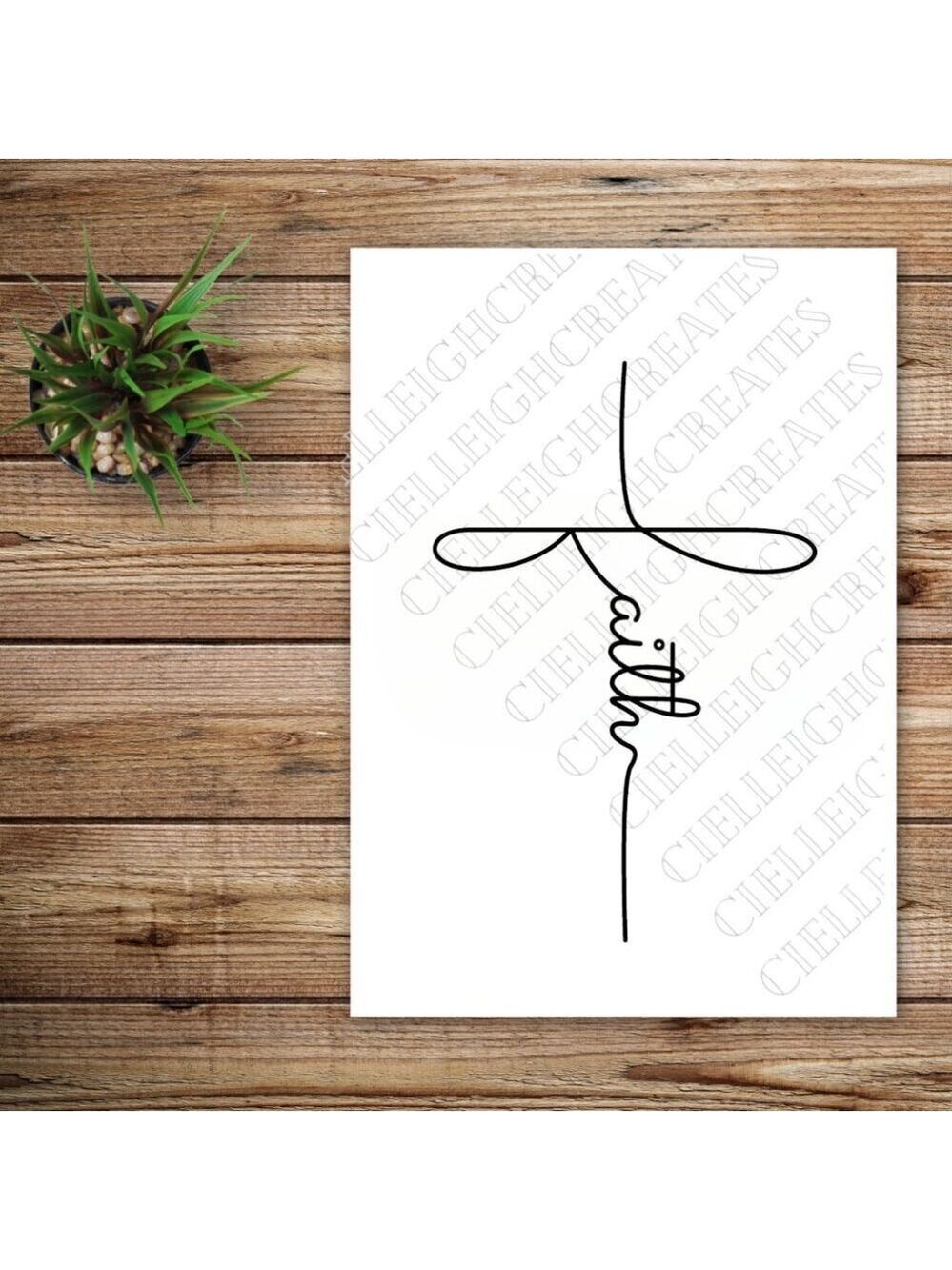 *2 for $20* Faith Cross vinyl decal sticker Handcrafted